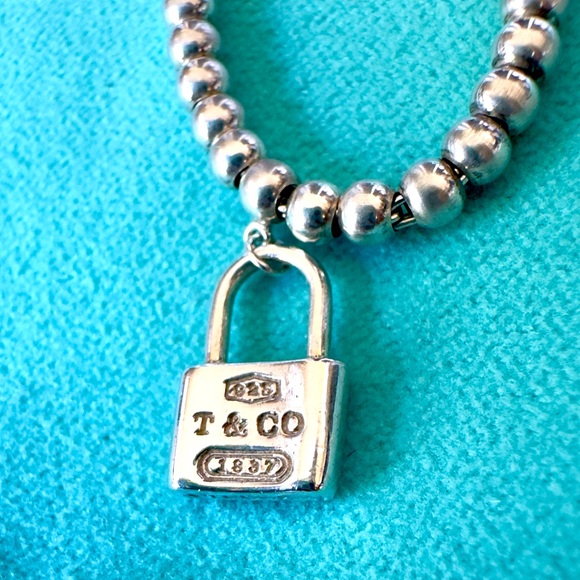 Tiffany & Co. Silver Beaded Lock Bracelet - Picture 3 of 6